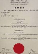 Buy college degree from The Universidade de Macau