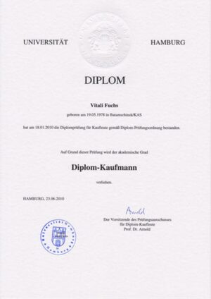 Buy college degree from the Universität Hamburg