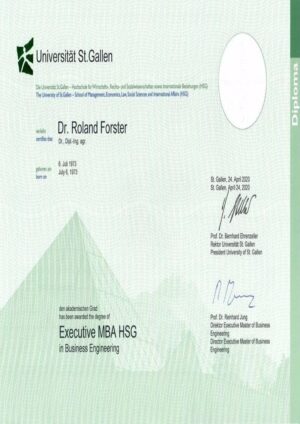 Buy college degree from the Universität St.Gallen