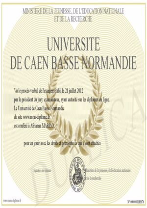 Buy college degree from The Université de Caen Normandie