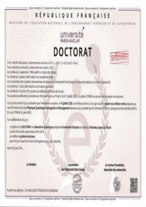 Buy college degree from The Université de Paris