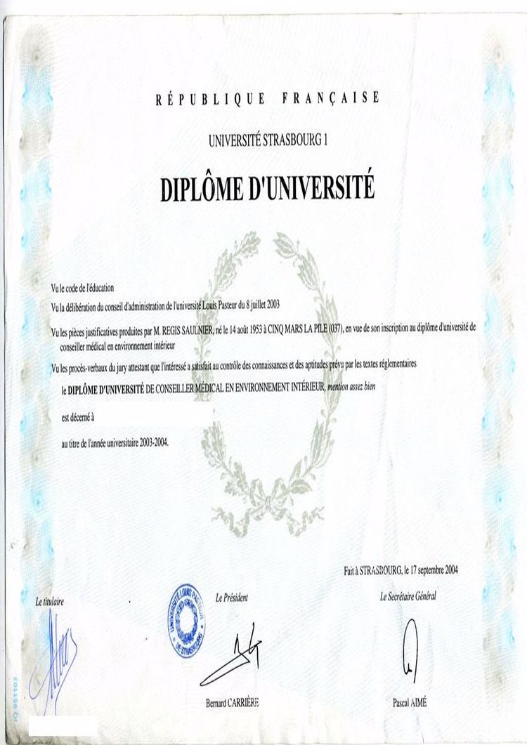 Buy college degree from The Université de Strasbourg