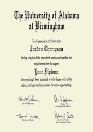 Buy college degree from The University of Alabama at Birmingham