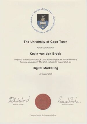 Buy college degree from the University of Cape Town