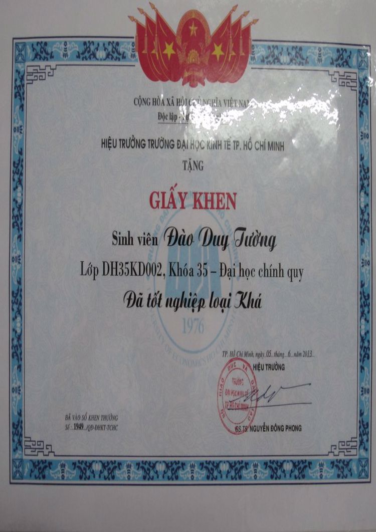 Buy college degree from the University of Economics Ho Chi Minh City