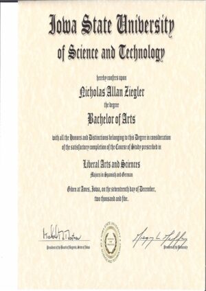 Buy college degree from The University of Iowa