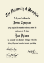 Buy college degree from The University of Memphis