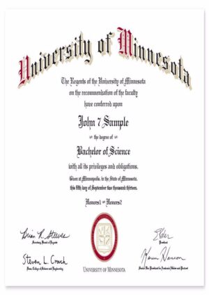 Buy college degree from The University of Minnesota-Twin Cities