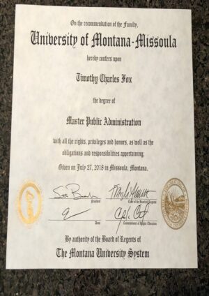 Buy college degree from The University of Montana