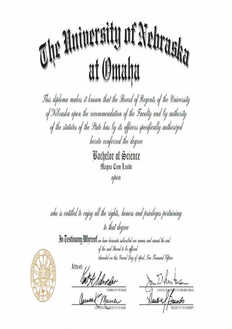 Buy college degree from The University of Nebraska at Omaha