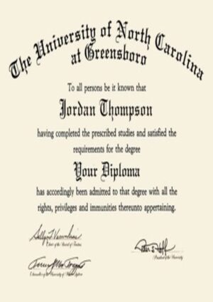 Buy college degree from The University of North Carolina at Greensboro