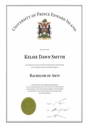 Buy college degree from The University of Prince Edward Island