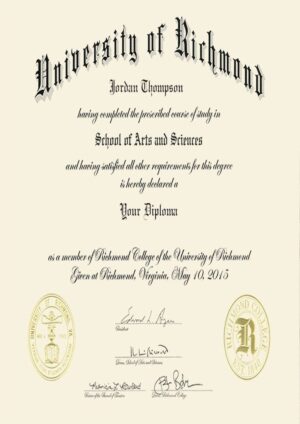 Buy college degree from The University of Richmond