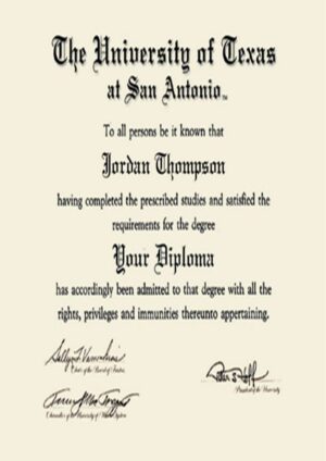 Buy college degree from The University of Texas at San Antonio