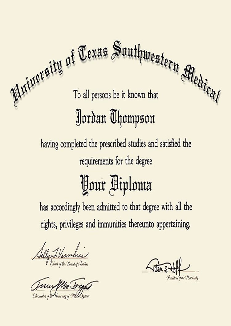 Buy college degree from The University of Texas Southwestern Medical Center