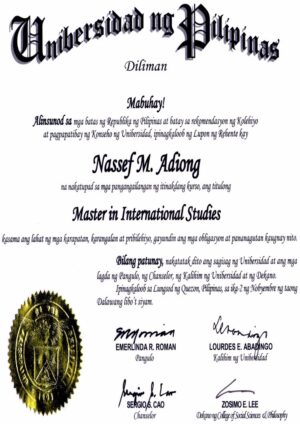 Buy college degree from the University of the Philippines Diliman