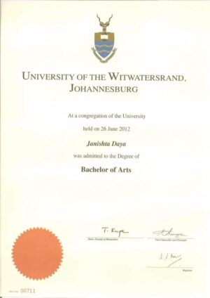 Buy college degree from the University of the Witwatersrand