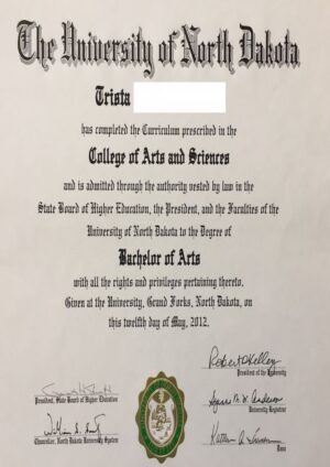Buy college degree from The University of University of North Dakota