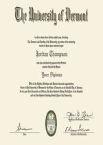Buy college degree from The University of Vermont