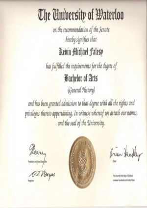 Buy college degree from The University of Waterloo