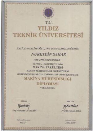Buy college degree from the Yildiz Teknik Üniversitesi