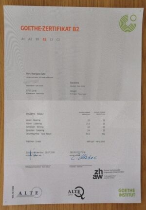 Buy German language Test Goethe B2 from The Goethe Institut Germany