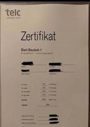Buy German language Test Telc A1  from The Telc Institut Germany