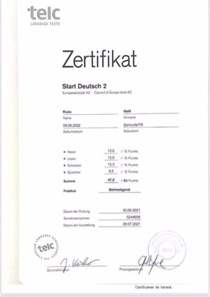 Buy German language Test Telc A2  from The Telc Institut Germany