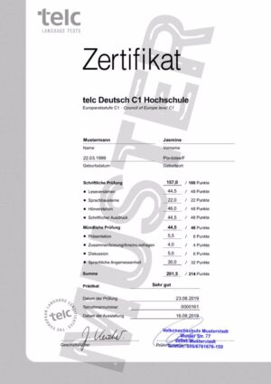 Buy German language Test Telc C1 Hochschule from The Telc Institut Germany