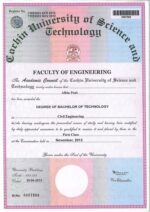 Buy college degree from The Cochin University of Science and Technology