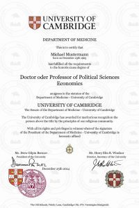 Buy PhD Cambridge online Doctor Diploma