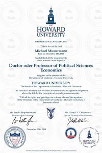 Buy Howard Doctorate Online | Certificate Doctor Diploma