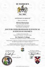 Buy PhD St. Patrick’s College online Doctor Diploma