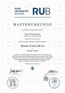 Buy a master's, degree Ruhr-Universität Bochum | Ruhr University Bochum