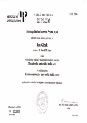 Buy college degree from the Metropolitní univerzita v Praze