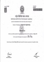 Buy college degree from The National Institute of Technology, Agartala