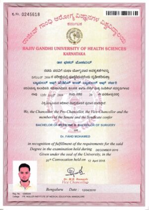 Buy college degree from The Rajiv Gandhi University of Health Sciences