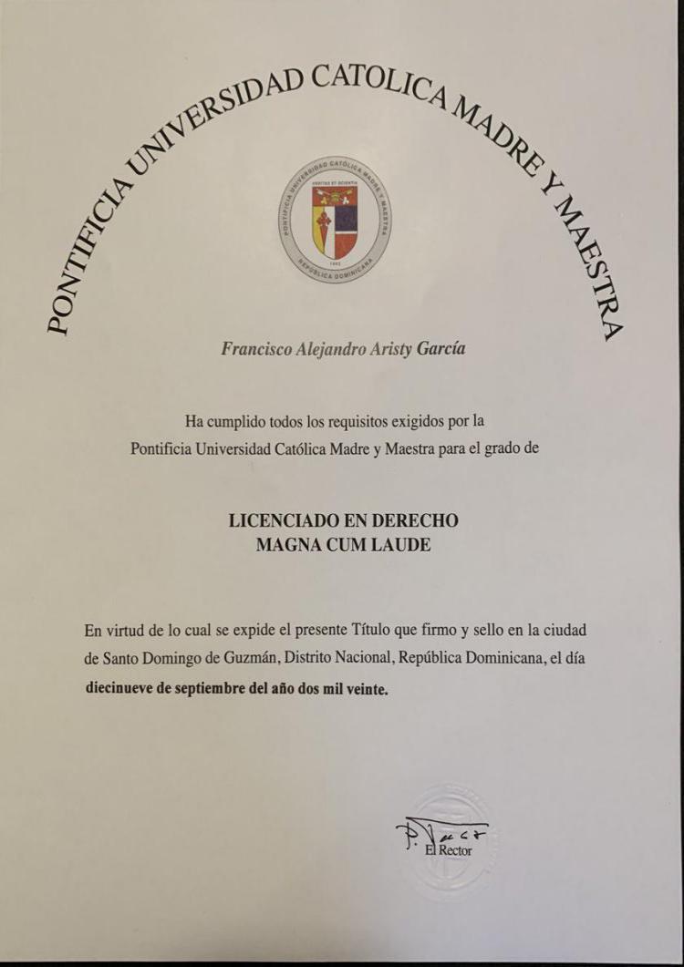 buy degree from the Pontificia Universidad Católica Madre y Maestra