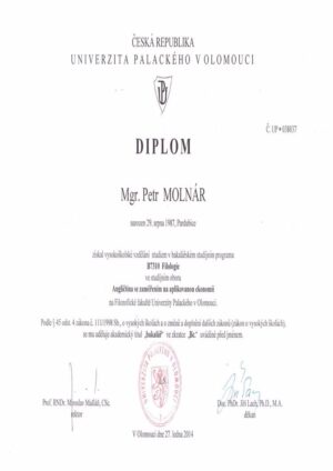 Buy college degree from the Univerzita Palackého v Olomouci